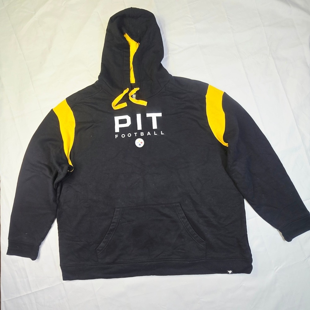 Fanatics Men's NFL Pittsburgh Steelers Hoodie 3XL Black Gold PIT Football Hoodie